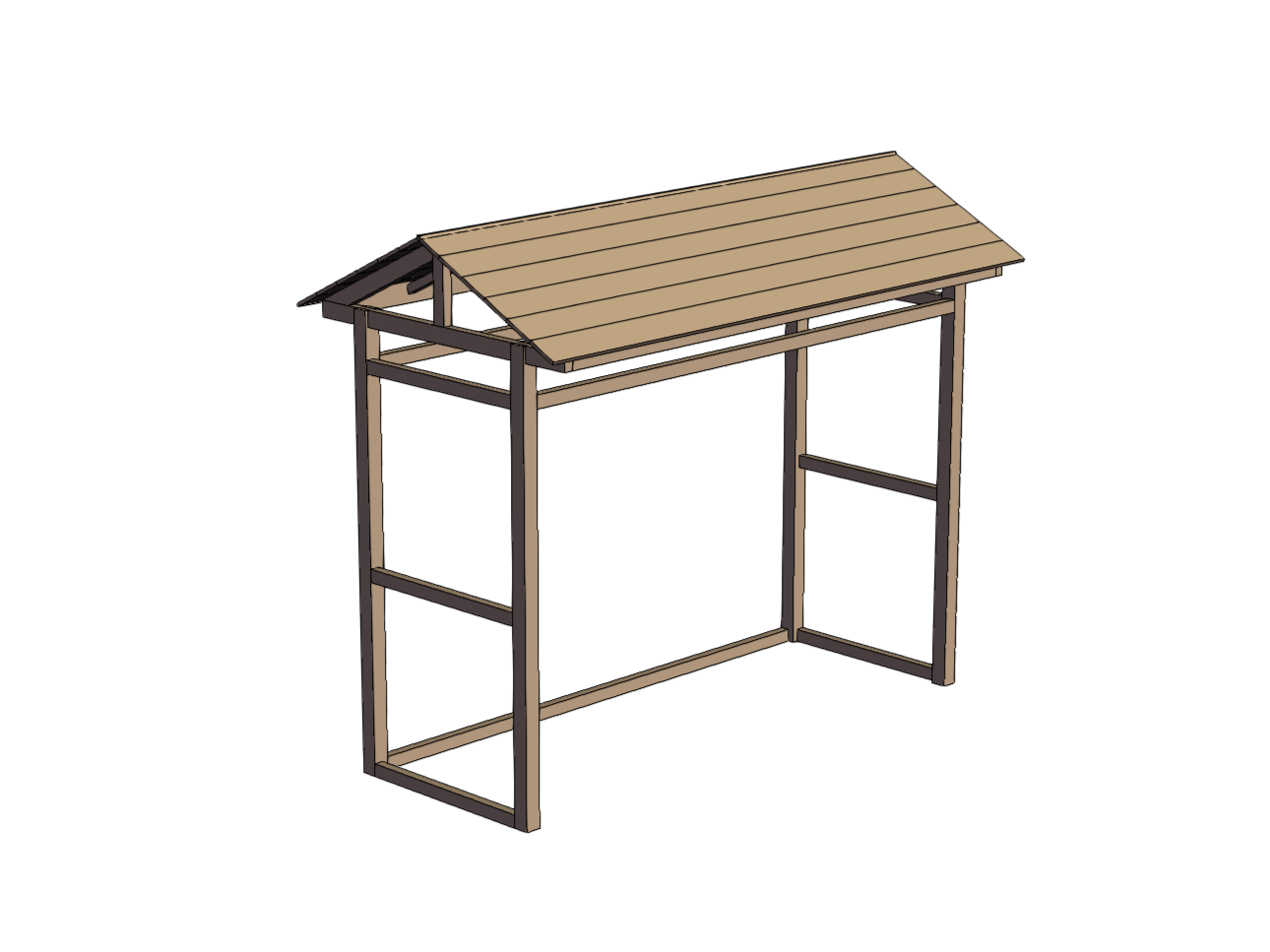 仿古屋檐摊位架0