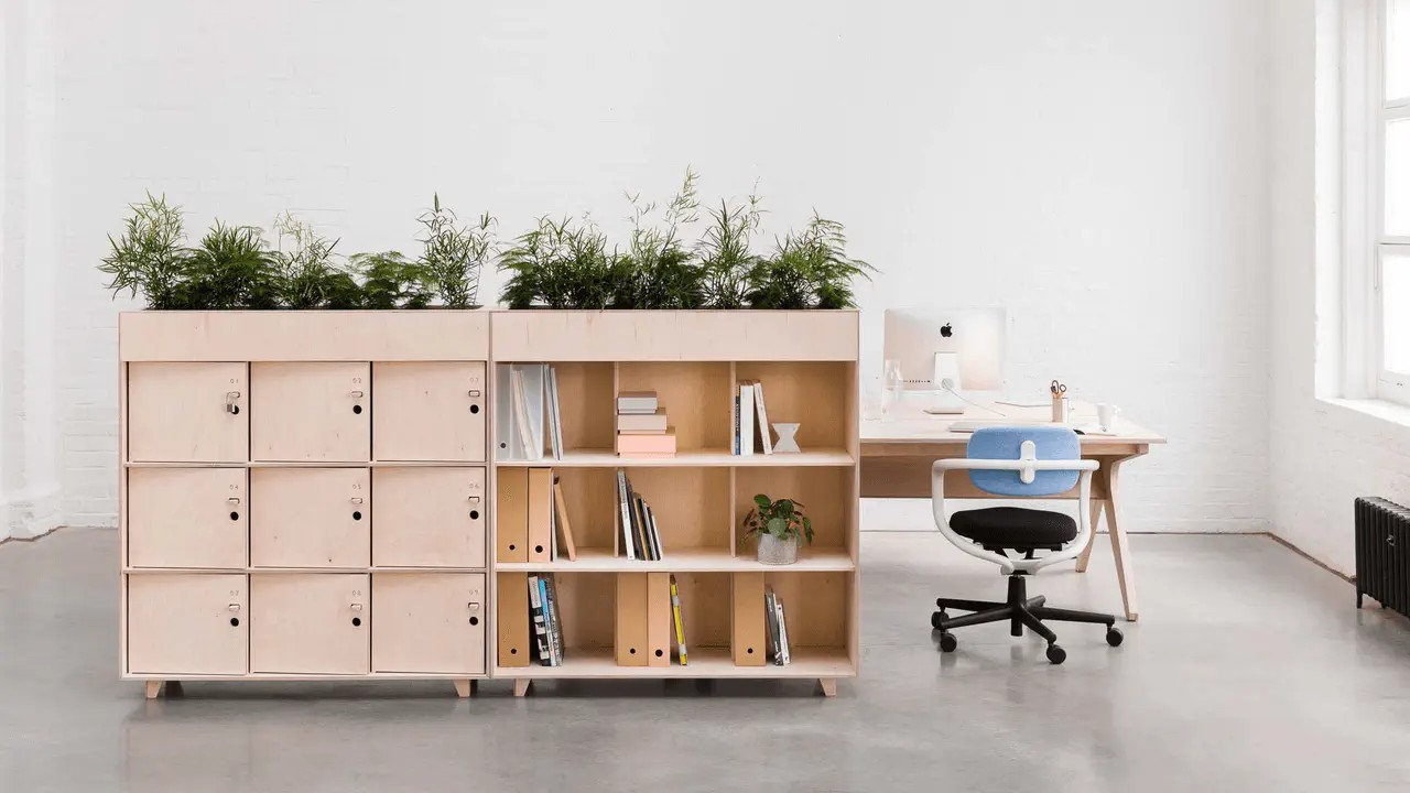 Opendesk 书架花盆(Fin Bookshelf Planter)1