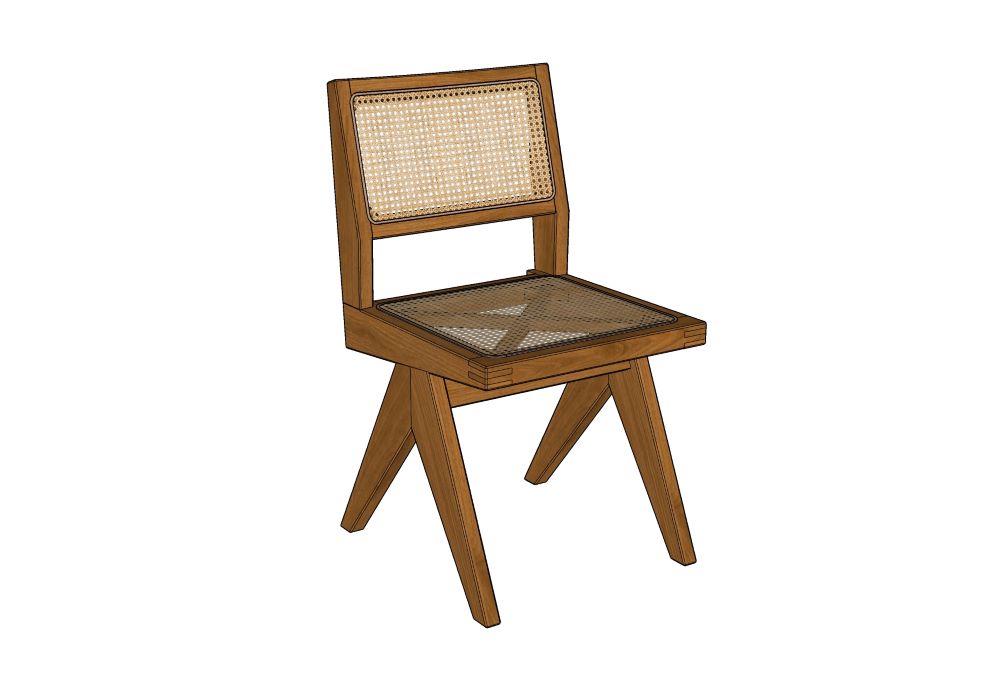 昌迪加尔椅无扶手（Pierre Jeanneret Chair) 0