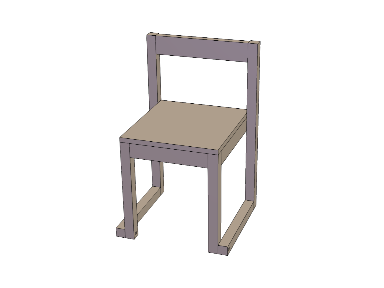 简易堆叠全榫卯椅子0