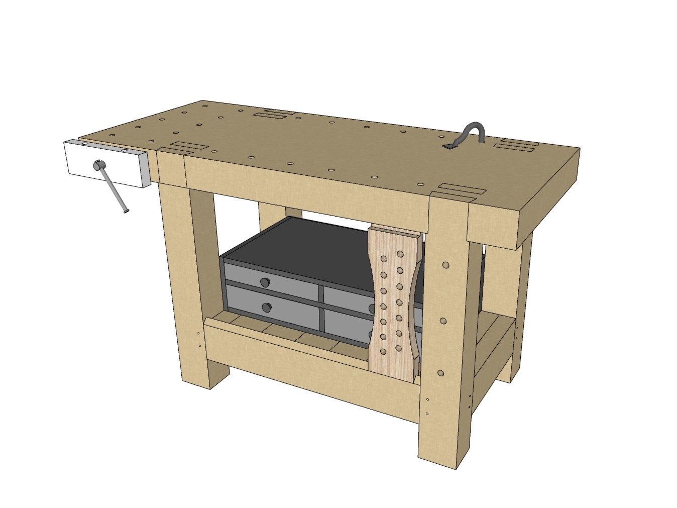 小型木工桌(150*50桌面)0