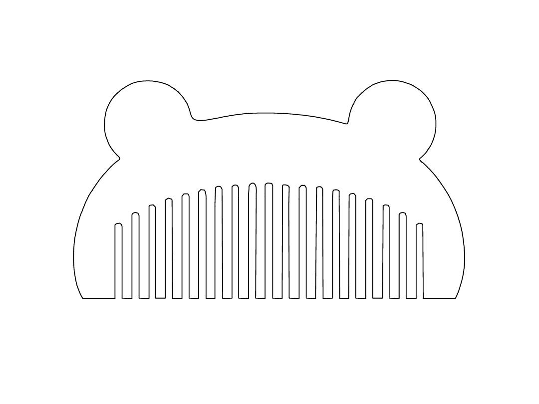 梳子图样-熊耳朵0