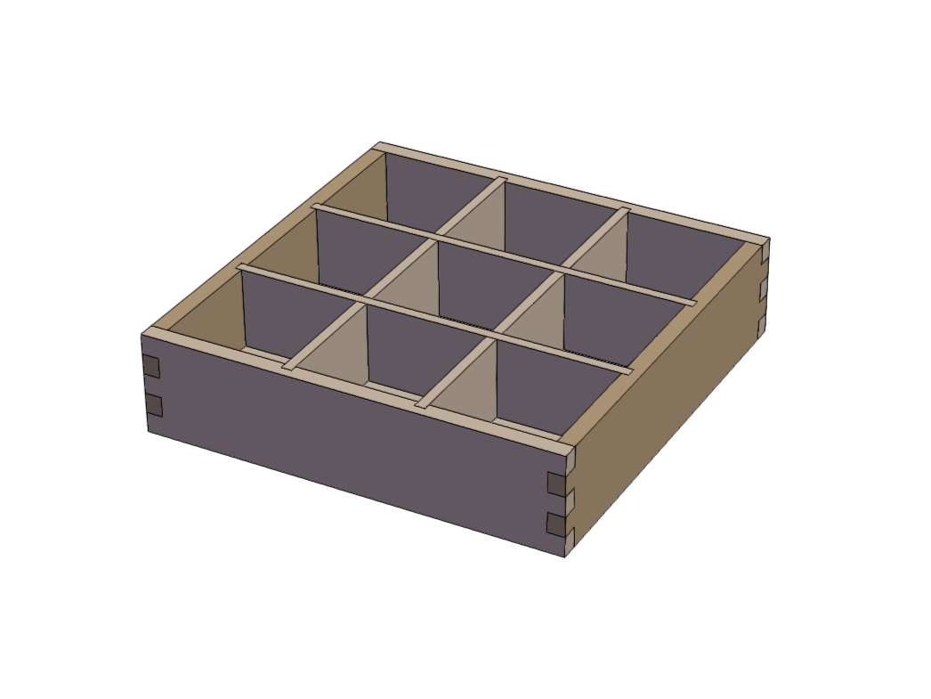 直榫网格收纳盒0