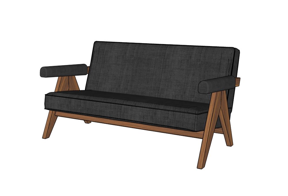 皮埃尔·詹纳雷沙发（Pierre Jeanneret Sofa）0