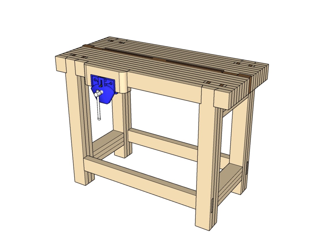 迷你简易版木工桌0
