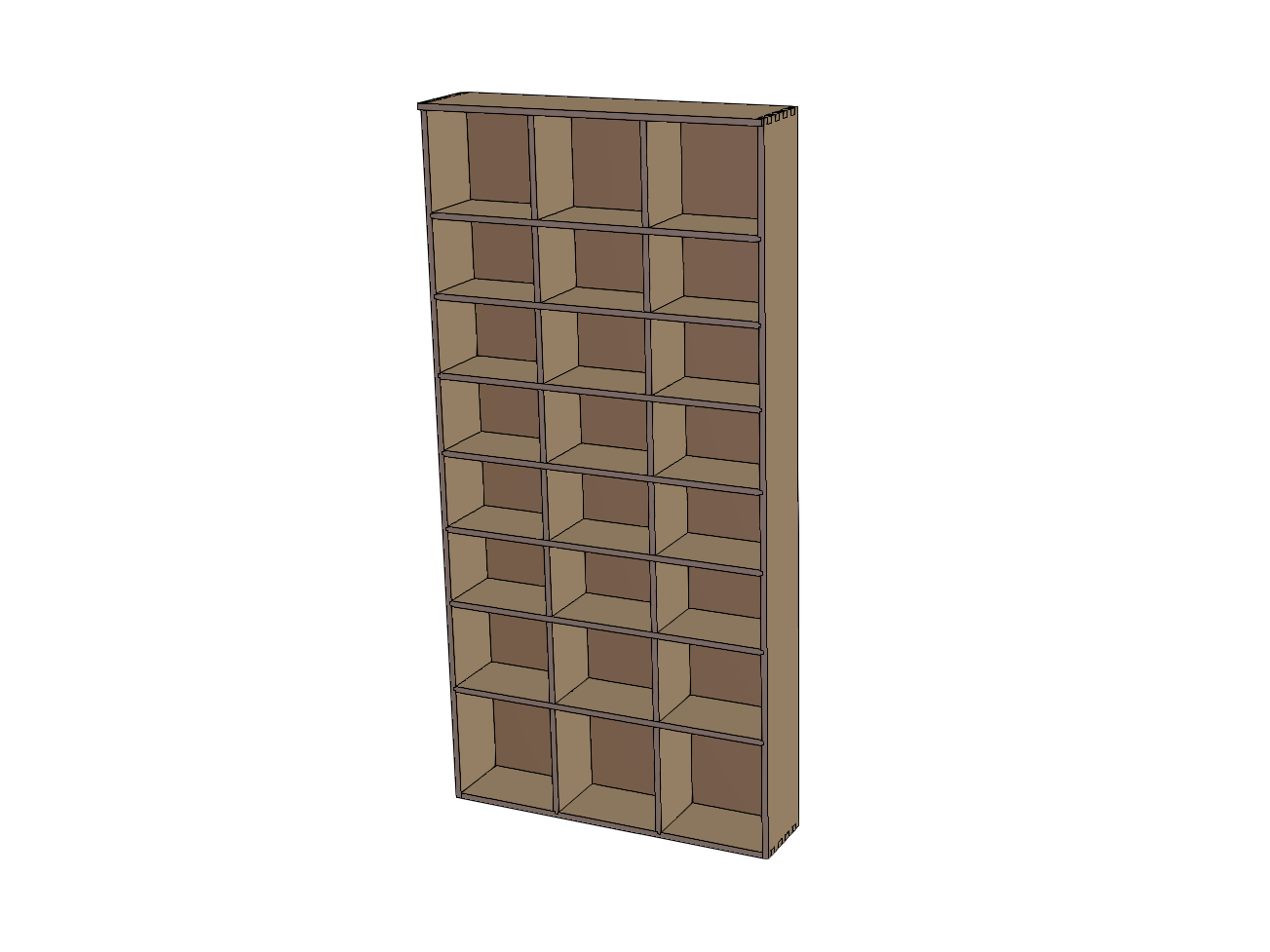 八层燕尾榫书柜0