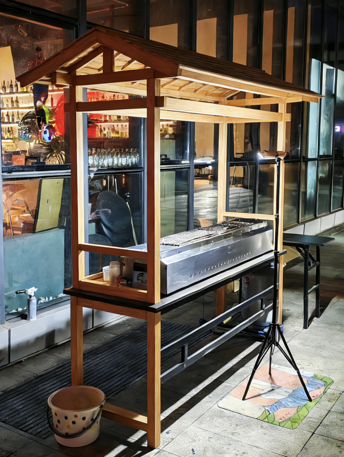 仿古屋檐摊位架1