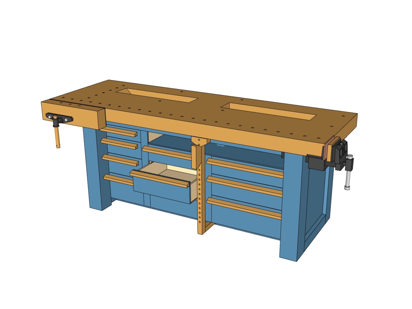 美式风格木工桌0