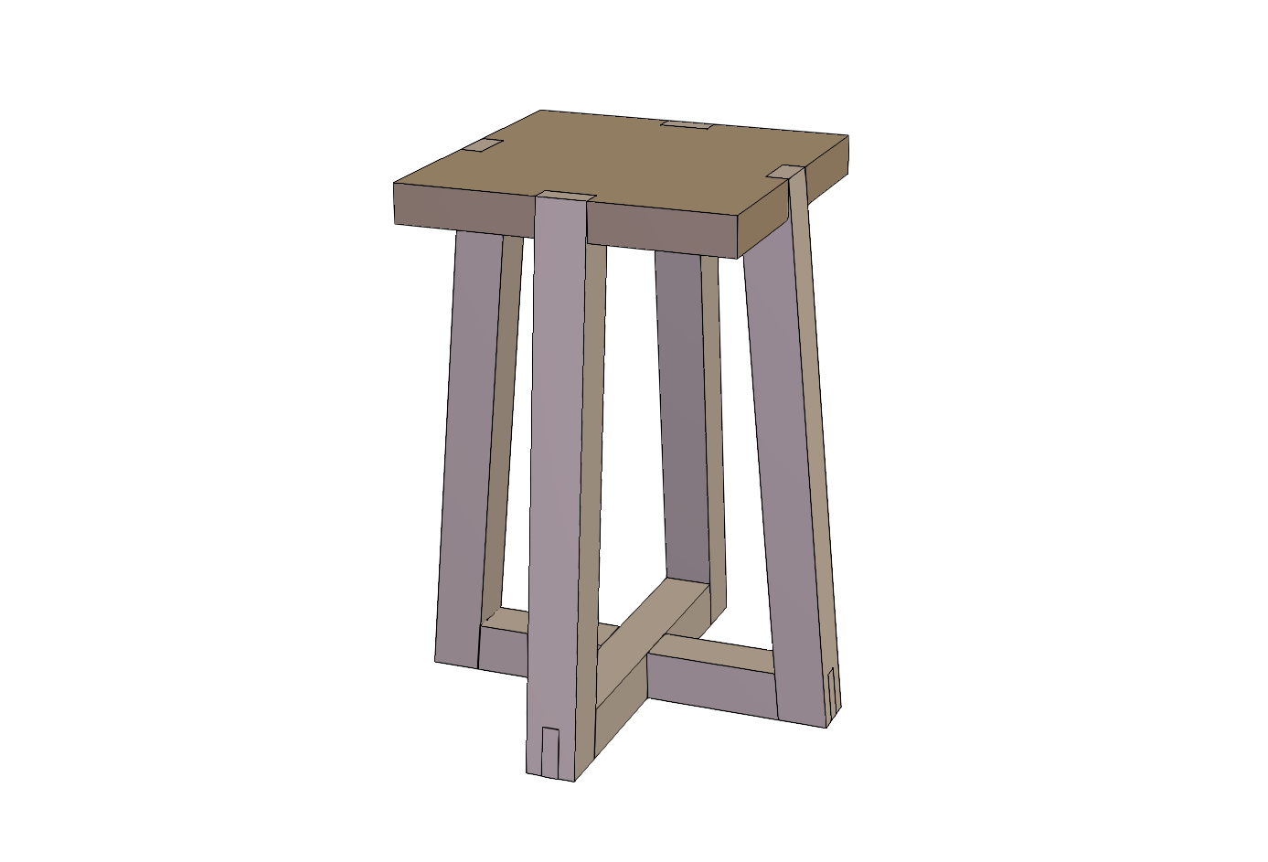 榫卯方凳0